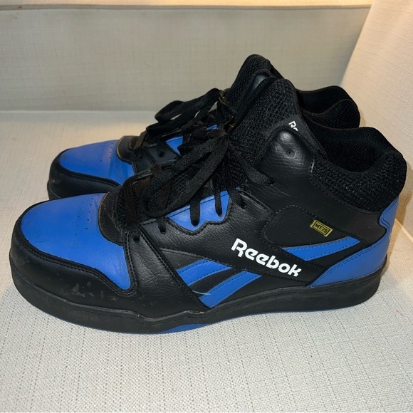 REEBOK RB4166 WORK MEN'S HIGH TOP CUSHGUARD BLACK/BLUE BOOTS Size 12W - Picture 5 of 11
